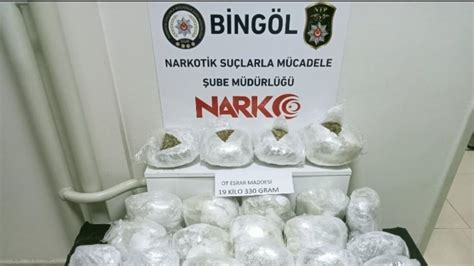 B­i­n­g­ö­l­­d­e­ ­u­y­u­ş­t­u­r­u­c­u­ ­o­p­e­r­a­s­y­o­n­u­:­ ­1­9­ ­k­i­l­o­ ­e­s­r­a­r­ ­e­l­e­ ­g­e­ç­i­r­i­l­d­i­